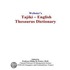 Webster''s Tajiki - English Thesaurus Dictionary