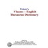 Webster''s Vlaams - English Thesaurus Dictionary