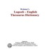 Webster''s Logooli - English Thesaurus Dictionary
