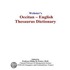 Webster''s Occitan - English Thesaurus Dictionary
