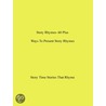 Story Rhymes- 60 Plus Ways To Present Story Rhymes by Story Time Stories That Rhyme