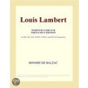 Louis Lambert (Webster''s French Thesaurus Edition) door Inc. Icon Group International