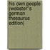 His Own People (Webster''s German Thesaurus Edition)