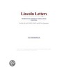 Lincoln Letters (Webster''s German Thesaurus Edition) door Inc. Icon Group International