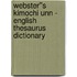 Webster''s Kimochi Unn - English Thesaurus Dictionary
