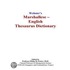 Webster''s Marshallese - English Thesaurus Dictionary