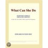What Can She Do (Webster''s German Thesaurus Edition)