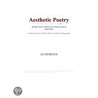 Aesthetic Poetry (Webster''s French Thesaurus Edition) door Inc. Icon Group International
