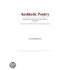 Aesthetic Poetry (Webster''s French Thesaurus Edition) by Inc. Icon Group International