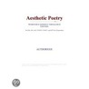 Aesthetic Poetry (Webster''s German Thesaurus Edition) door Inc. Icon Group International