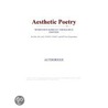Aesthetic Poetry (Webster''s Korean Thesaurus Edition) door Inc. Icon Group International