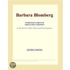 Barbara Blomberg (Webster''s French Thesaurus Edition)