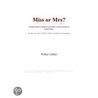 Miss or Mrs? (Webster''s Portuguese Thesaurus Edition) door Inc. Icon Group International