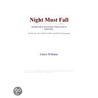 Night Must Fall (Webster''s Spanish Thesaurus Edition) by Inc. Icon Group International