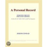 A Personal Record (Webster''s French Thesaurus Edition) door Inc. Icon Group International
