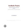 Aesthetic Poetry (Webster''s Spanish Thesaurus Edition) door Inc. Icon Group International