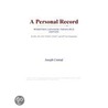 A Personal Record (Webster''s Japanese Thesaurus Edition) by Inc. Icon Group International