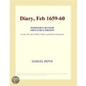 Diary, Feb 1659-60 (Webster''s Spanish Thesaurus Edition) door Inc. Icon Group International