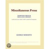 Miscellaneous Prose (Webster''s French Thesaurus Edition) by Inc. Icon Group International