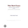 Nine Short Essays (Webster''s Japanese Thesaurus Edition) by Inc. Icon Group International