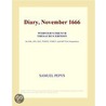 Diary, November 1666 (Webster''s French Thesaurus Edition) door Inc. Icon Group International