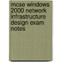 Mcse Windows 2000 Network Infrastructure Design Exam Notes
