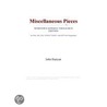 Miscellaneous Pieces (Webster''s German Thesaurus Edition) door Inc. Icon Group International