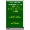 The Cambridge Translations of Medieval Philosophical Texts by Unknown