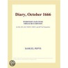 Diary, October 1666 (Webster''s Japanese Thesaurus Edition) door Inc. Icon Group International
