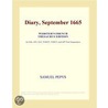 Diary, September 1665 (Webster''s French Thesaurus Edition) door Inc. Icon Group International