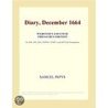 Diary, December 1664 (Webster''s Japanese Thesaurus Edition) door Inc. Icon Group International