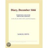 Diary, December 1666 (Webster''s Japanese Thesaurus Edition) door Inc. Icon Group International