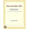 Diary, December 1668 (Webster''s Japanese Thesaurus Edition) by Inc. Icon Group International