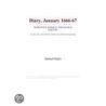 Diary, January 1666-67 (Webster''s German Thesaurus Edition) by Inc. Icon Group International