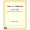Essays on Paul Bourget (Webster''s French Thesaurus Edition) by Inc. Icon Group International