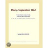 Diary, September 1665 (Webster''s Japanese Thesaurus Edition) door Inc. Icon Group International