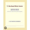 T. Haviland Hicks Senior (Webster''s French Thesaurus Edition) door Inc. Icon Group International