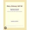 Diary, February 1667-68 (Webster''s Japanese Thesaurus Edition) door Inc. Icon Group International