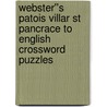 Webster''s Patois Villar St Pancrace to English Crossword Puzzles door Inc. Icon Group International