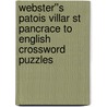 Webster''s Patois Villar St Pancrace to English Crossword Puzzles by Inc. Icon Group International