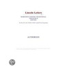 Lincoln Letters (Webster''s Chinese Traditional Thesaurus Edition) by Inc. Icon Group International