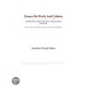 Essays On Work And Culture (Webster''s Portuguese Thesaurus Edition) door Inc. Icon Group International