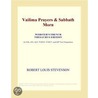 Vailima Prayers & Sabbath Morn (Webster''s French Thesaurus Edition) door Inc. Icon Group International