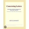 Concerning Letters (Webster''s Chinese Traditional Thesaurus Edition) by Inc. Icon Group International