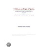 Criticisms on Origin of Species (Webster''s Korean Thesaurus Edition) door Inc. Icon Group International