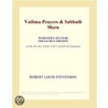 Vailima Prayers & Sabbath Morn (Webster''s Spanish Thesaurus Edition) door Inc. Icon Group International