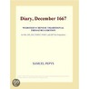 Diary, December 1667 (Webster''s Chinese Traditional Thesaurus Edition) door Inc. Icon Group International