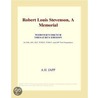 Robert Louis Stevenson, A Memorial (Webster''s French Thesaurus Edition) by Inc. Icon Group International