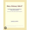 Diary, February 1666-67 (Webster''s Chinese Traditional Thesaurus Edition) door Inc. Icon Group International