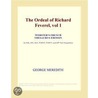 The Ordeal of Richard Feverel, vol 1 (Webster''s French Thesaurus Edition) door Inc. Icon Group International